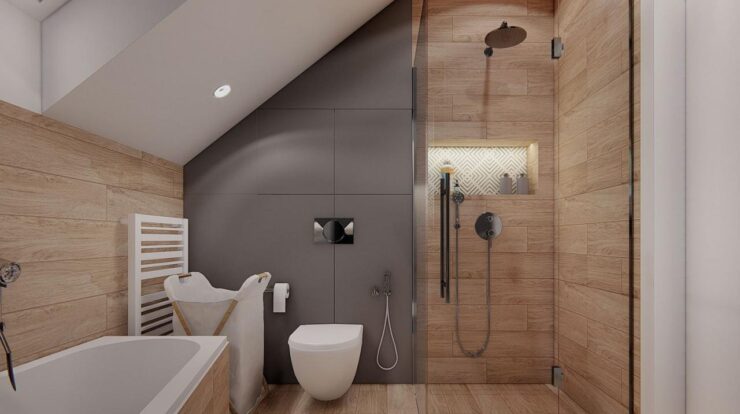 Mała łazienka na poddaszu z prysznicem: Praktyczne rozwiązania i inspirujące pomysły